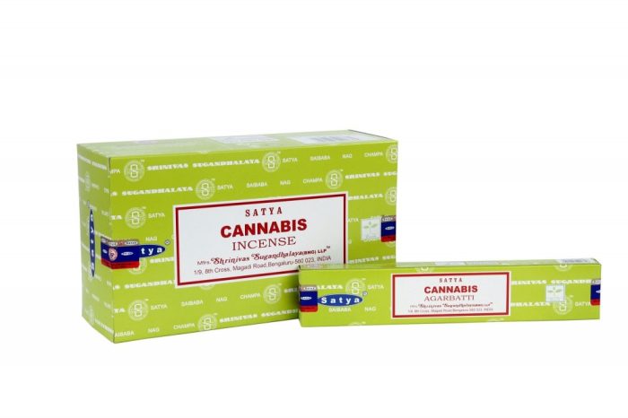 Satya Cannabis füstölő  Satya Cannabis masala füstölő pálca Indiából, a bangalore-i Satya kínálatáb